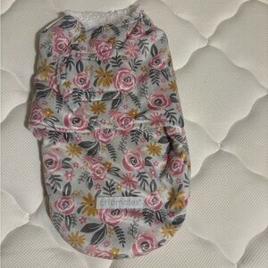 Cribmates Floral Baby Swaddle Sack - Pink, Gray & Mustard